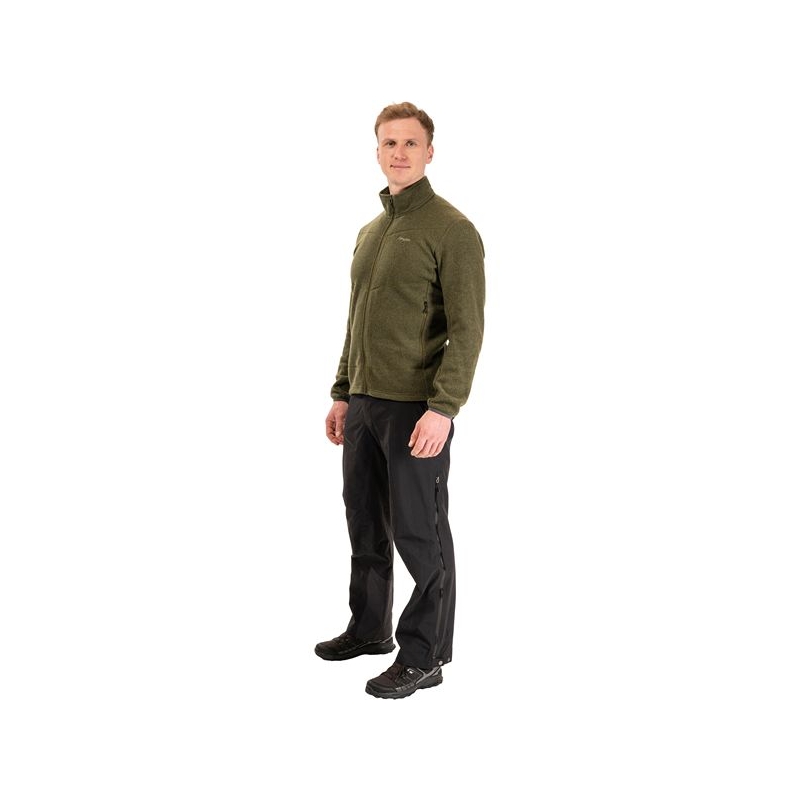 Bergans Rabot Merino Fleece Midlayer Jacket Dark Olive Green