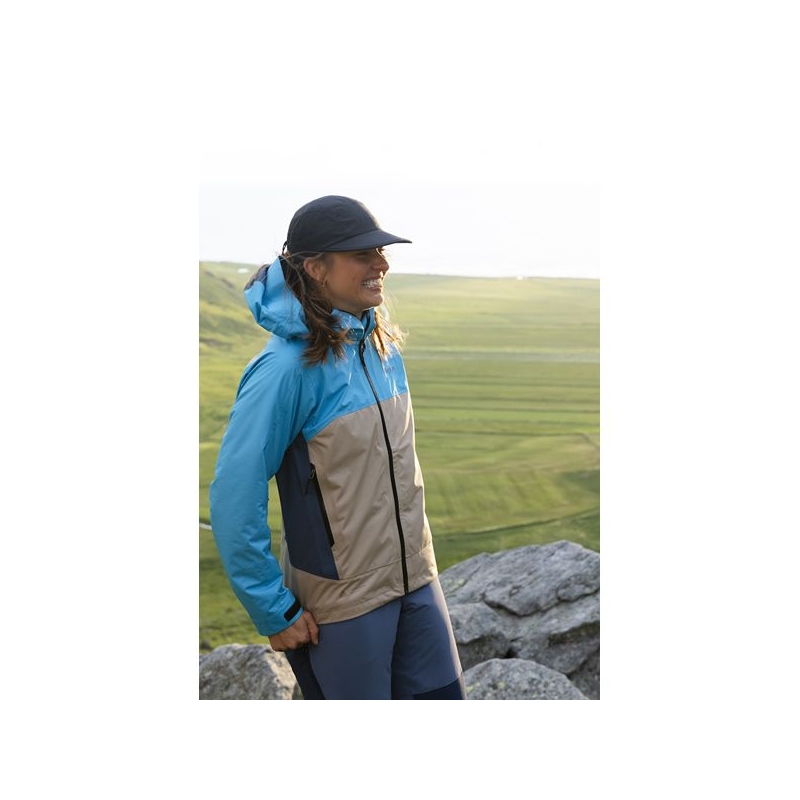 Bergans Vaagaa 3L Shell Jacket Women's Aqua Lagoon / Warm Sand / Gran