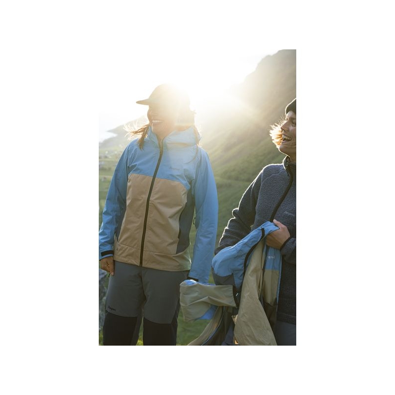 Bergans Vaagaa 3L Shell Jacket Women's Aqua Lagoon / Warm Sand / Gran