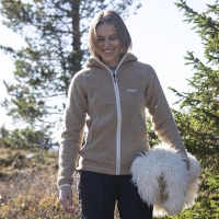 Bergans Vaagaa Merino Terry Midlayer Hoodie Women's Sandstone