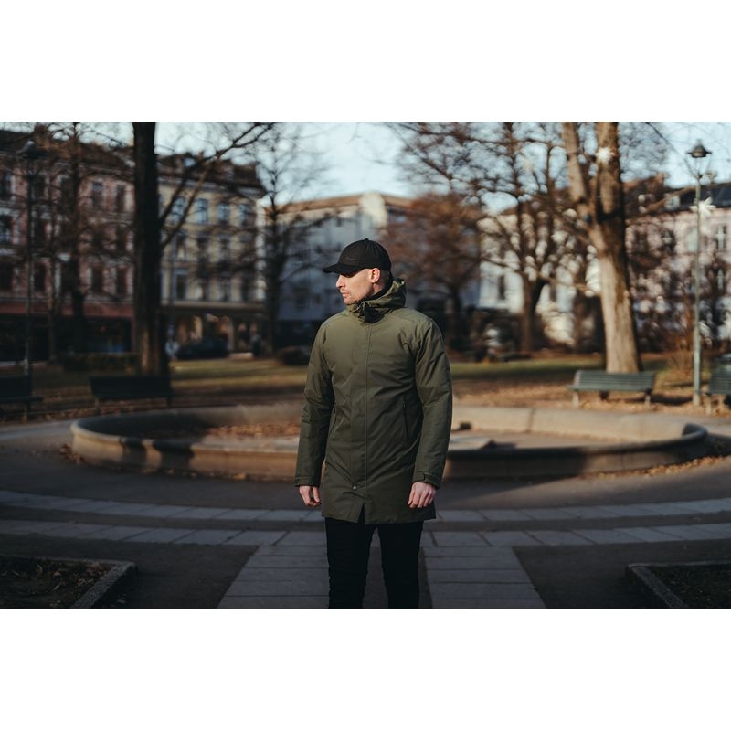 Bergans Urban Insulated Shell Coat Men Dark Green Mud