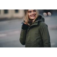 Bergans Urban Insulated Shell Coat Women Dark Green Mud