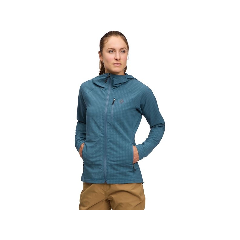 Black Diamond Coeficient Storm FZ Hoody Women's Creek Blue