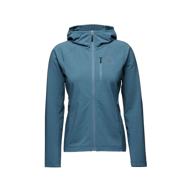 Black Diamond Coeficient Storm FZ Hoody Women's Creek Blue