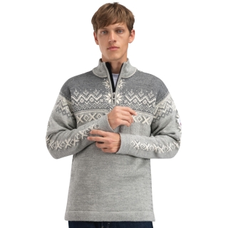 Dale 140th Anniversary Masc Sweater Lightcharcoal Smoke Offwhite