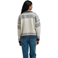 Dale Hannah Fem. Cardigan Offwhite Steel Lightcharcoal