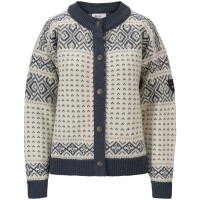 Dale Hannah Fem. Cardigan Offwhite Steel Lightcharcoal
