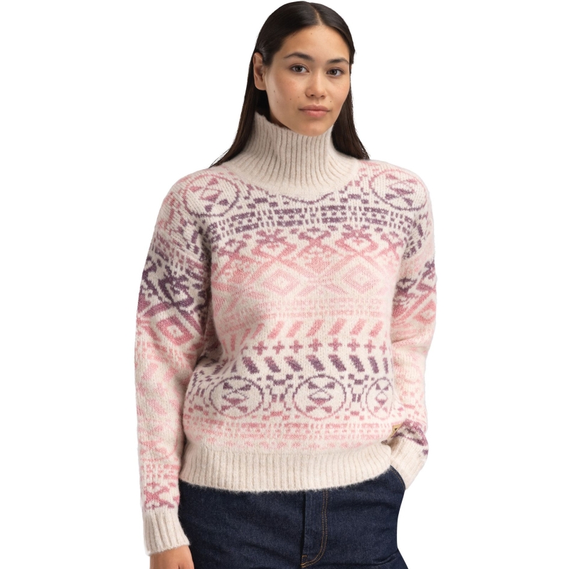 Dale Highland Feminine Sweater Offwhite  Pink Ombre