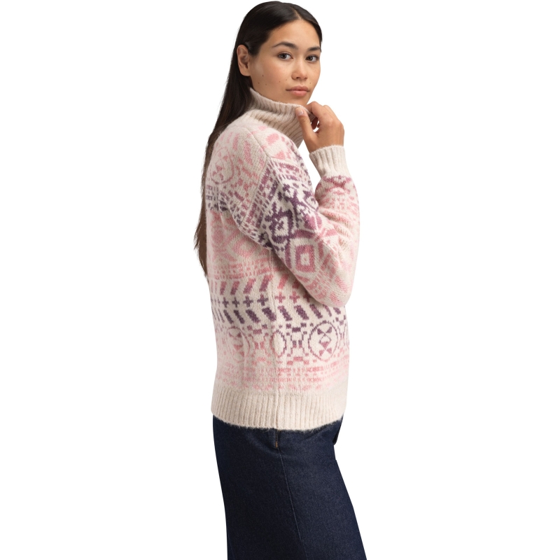 Dale Highland Feminine Sweater Offwhite  Pink Ombre