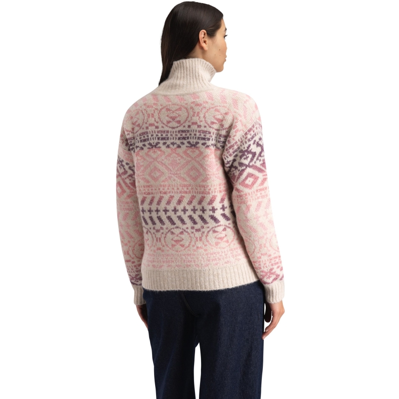 Dale Highland Feminine Sweater Offwhite  Pink Ombre