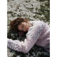 Dale Highland Feminine Sweater Offwhite  Pink Ombre