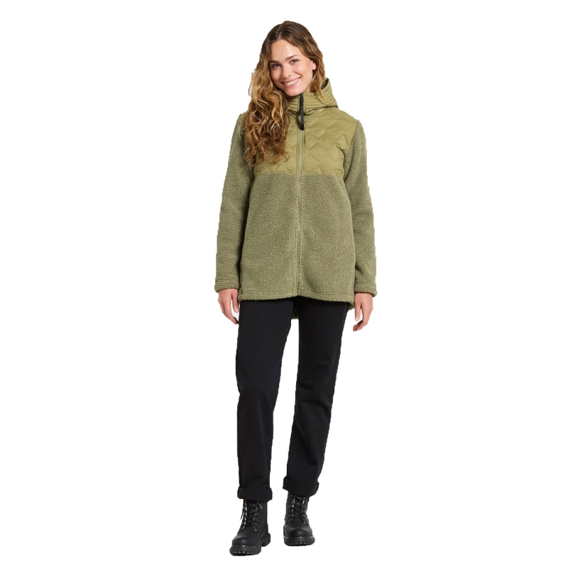 Didriksons Bibi Fullzip 2 Women's Olive Green