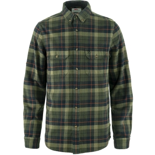 Fjällräven Singi Heavy Flannel Shirt Black-Deep Forest