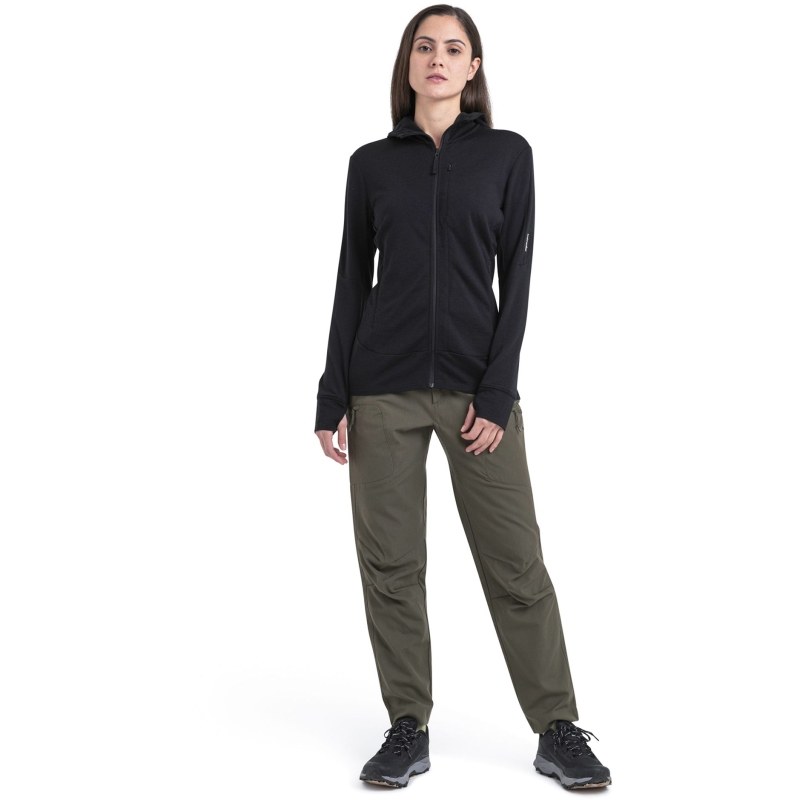 Icebreaker Mer 260 Quantum IV LS Zip Hoodie Women's Black