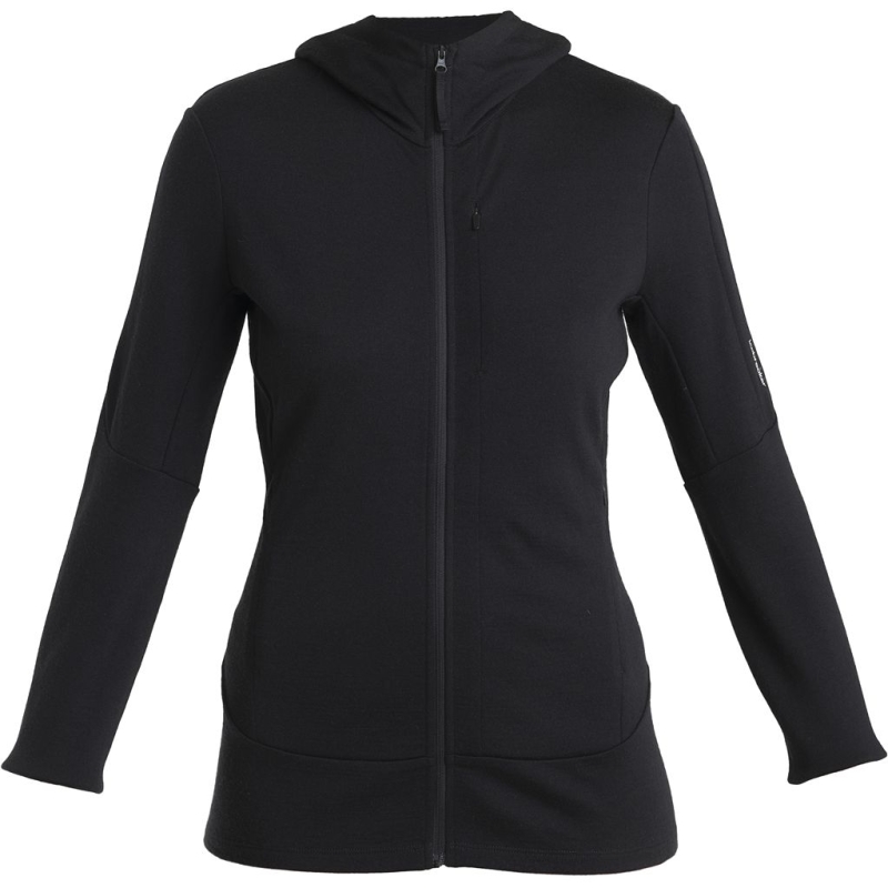 Icebreaker Mer 260 Quantum IV LS Zip Hoodie Women's Black
