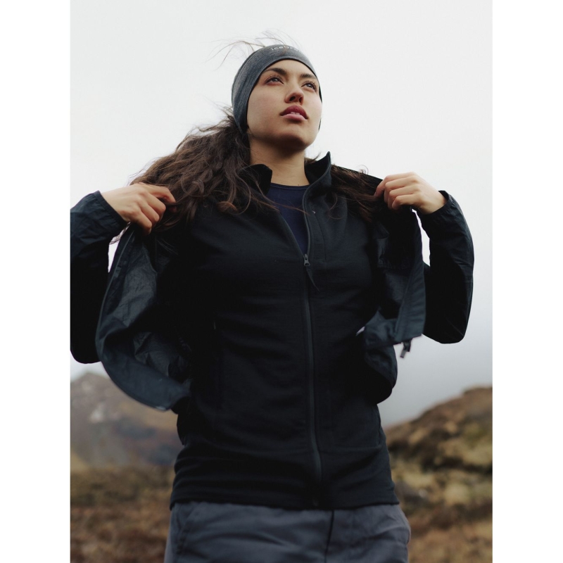 Icebreaker Mer 260 Quantum IV LS Zip Hoodie Women's Black