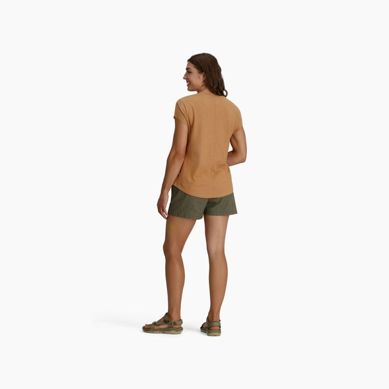 Royal Robbins Vacationer V-Nk S/S Women's Lion Str