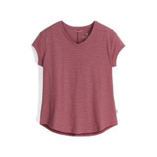 Royal Robbins Vacationer V-Nk S/S Women's Wild Rhubarb Str