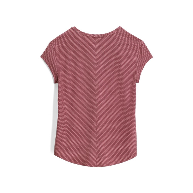 Royal Robbins Vacationer V-Nk S/S Women's Wild Rhubarb Str