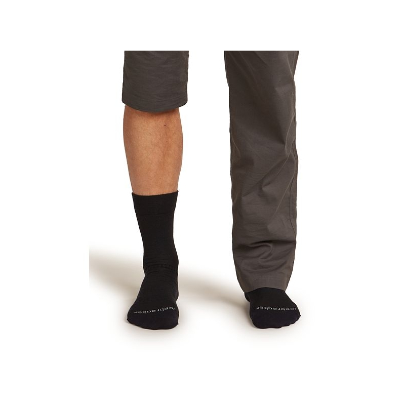 Icebreaker Mer Hike+ Liner Crew  Black