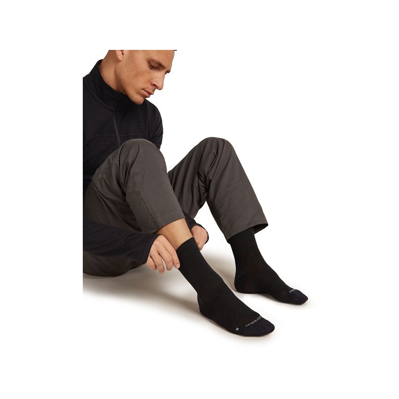Icebreaker Mer Hike+ Liner Crew  Black