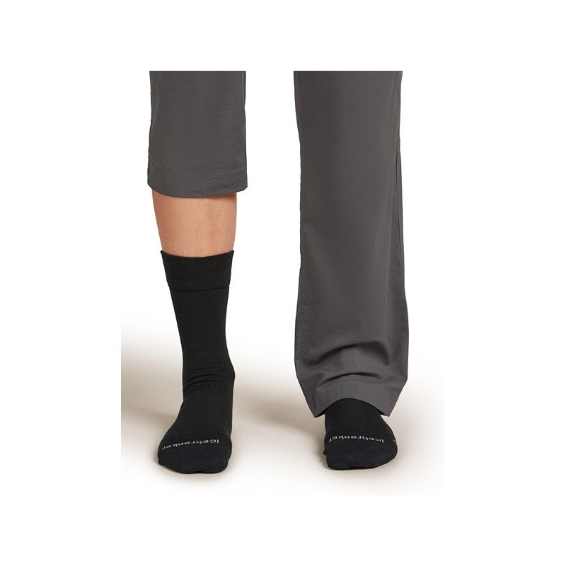 Icebreaker Mer Hike+ Liner Crew Women's Black