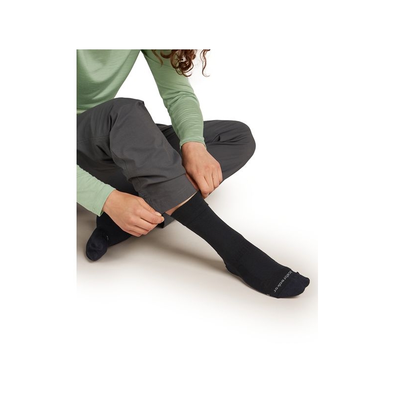 Icebreaker Mer Hike+ Liner Crew Women's Black