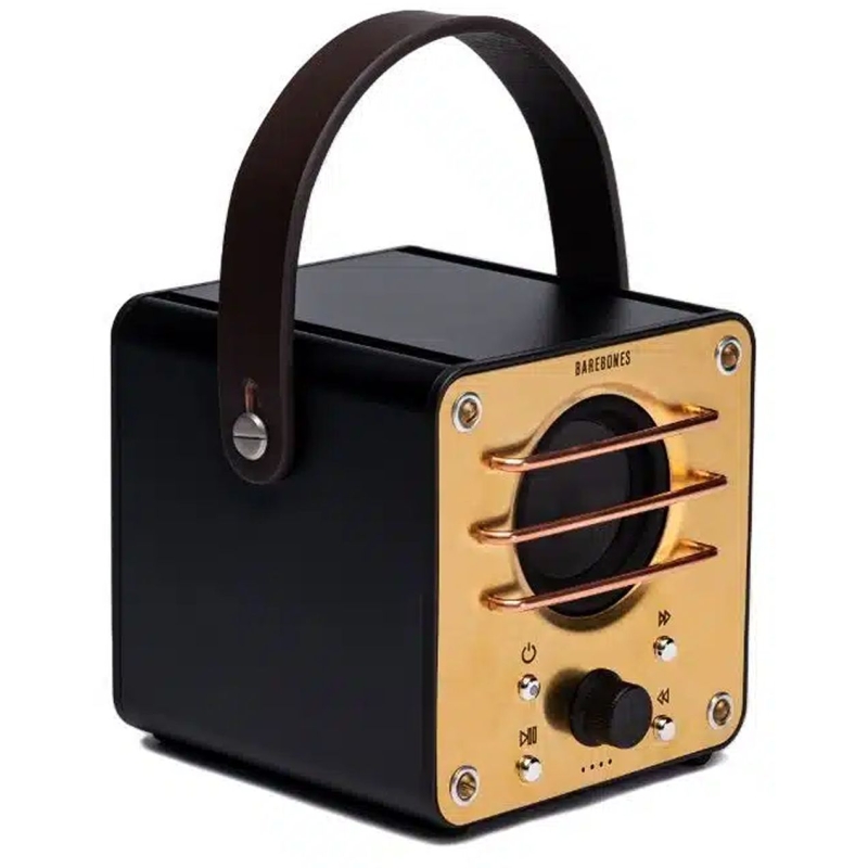 Barebones Block Tower Speaker Brass/Black