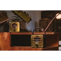 Barebones Block Tower Speaker Brass/Black