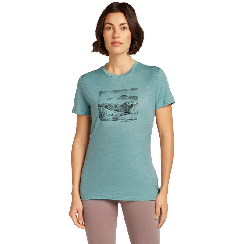 Icebreaker Mer 150 Tech Lite SS Tee Lake View Women's Hydro