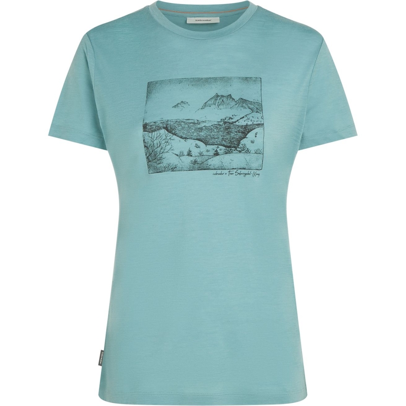 Icebreaker Mer 150 Tech Lite SS Tee Lake View Women's Hydro