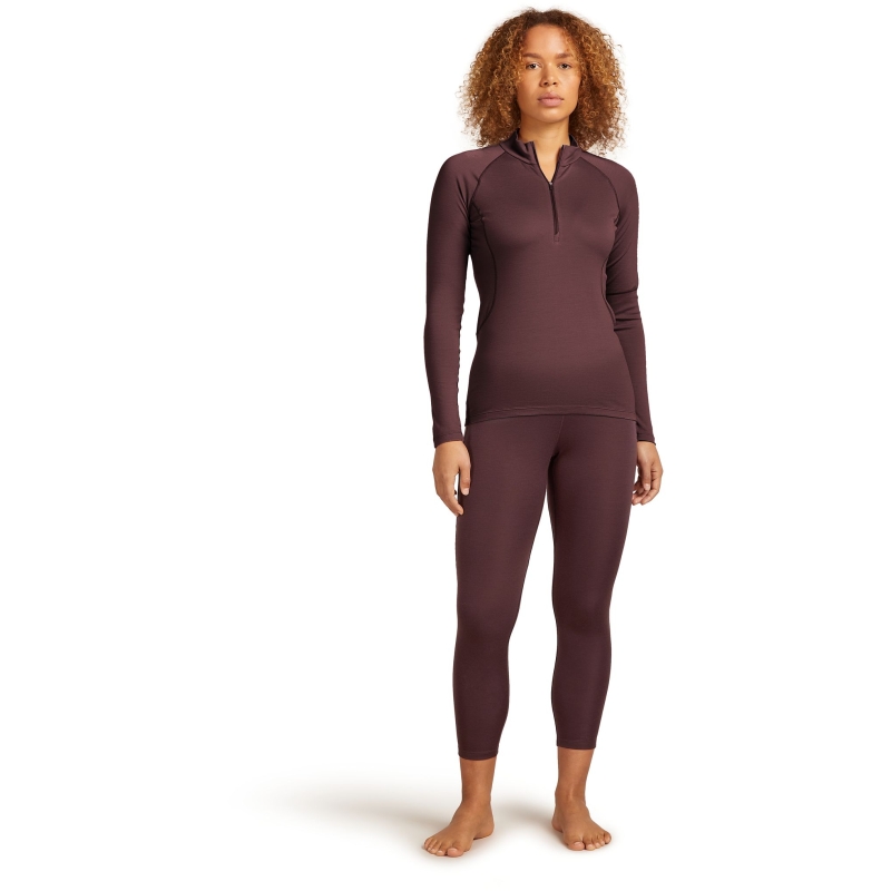 Icebreaker 300 MerinoFinePolar LS Half Zip Women's Java