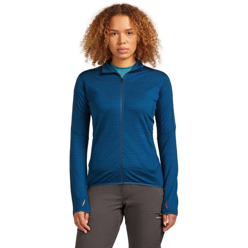 Icebreaker Mer  300 RealFleece Desc LS Zip Women's Atlantis