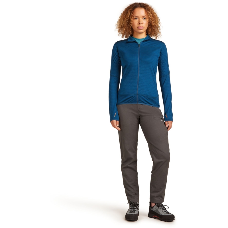 Icebreaker Mer  300 RealFleece Desc LS Zip Women's Atlantis