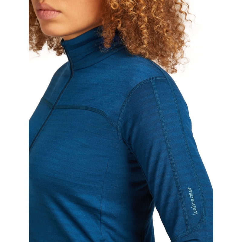Icebreaker Mer  300 RealFleece Desc LS Zip Women's Atlantis