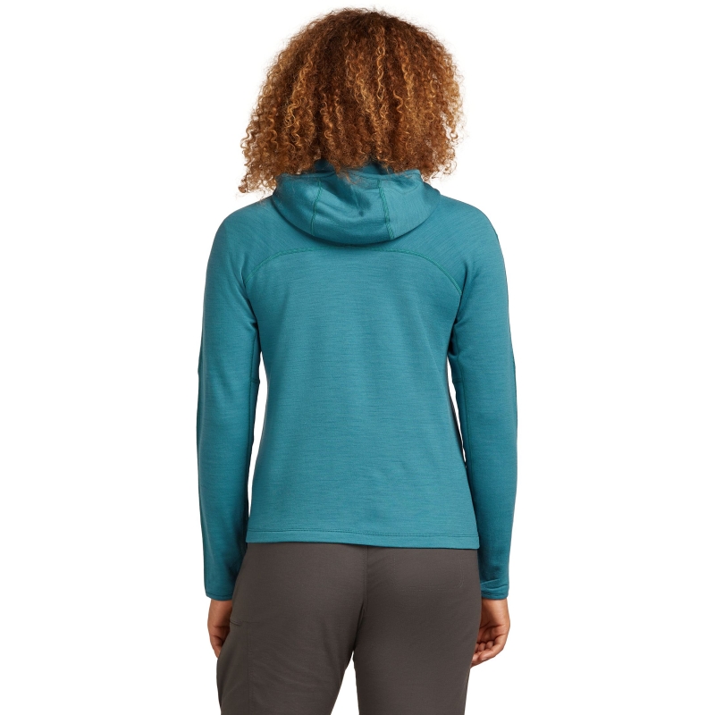 Icebreaker Mer 360 Realfleece Elem LS Z Hood Women's Topaz