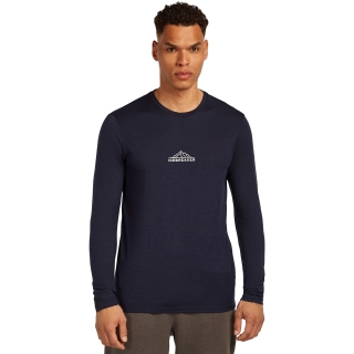 Icebreaker Mer 150 TechLite LS Tee Road To Cook Midnight Navy