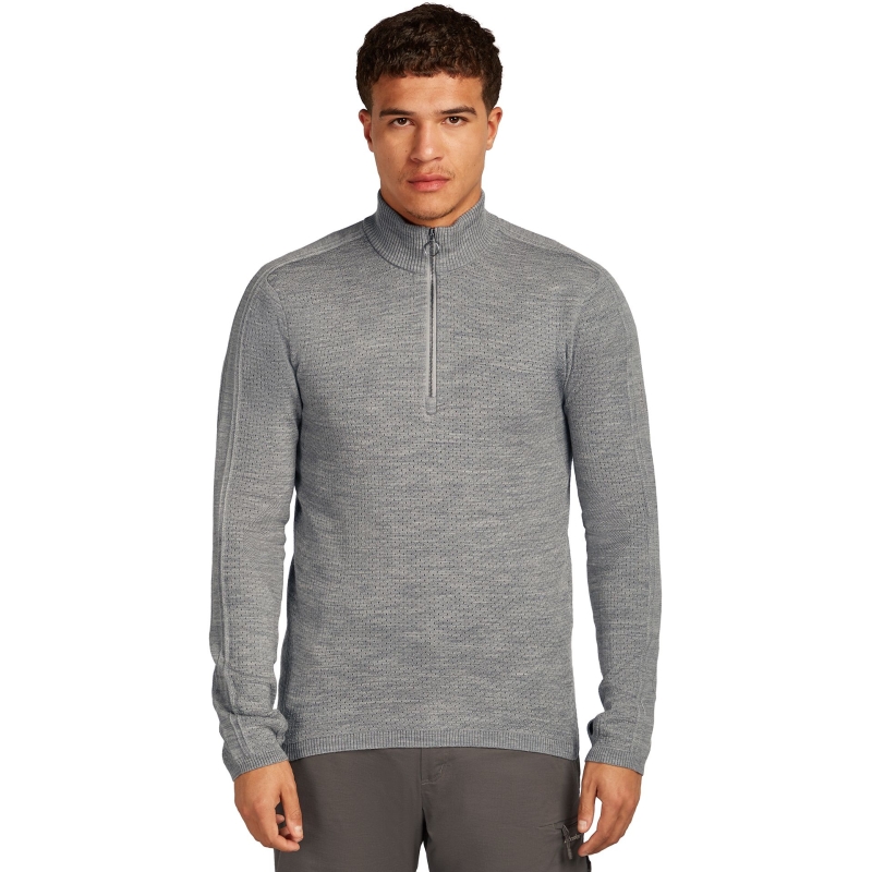 Icebreaker Icebreaker Anniversary Original LS Half Zip Metro Hthr