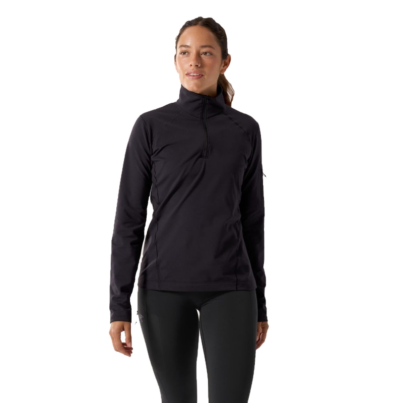 Arc'teryx Rho Zip Neck Women's Black.