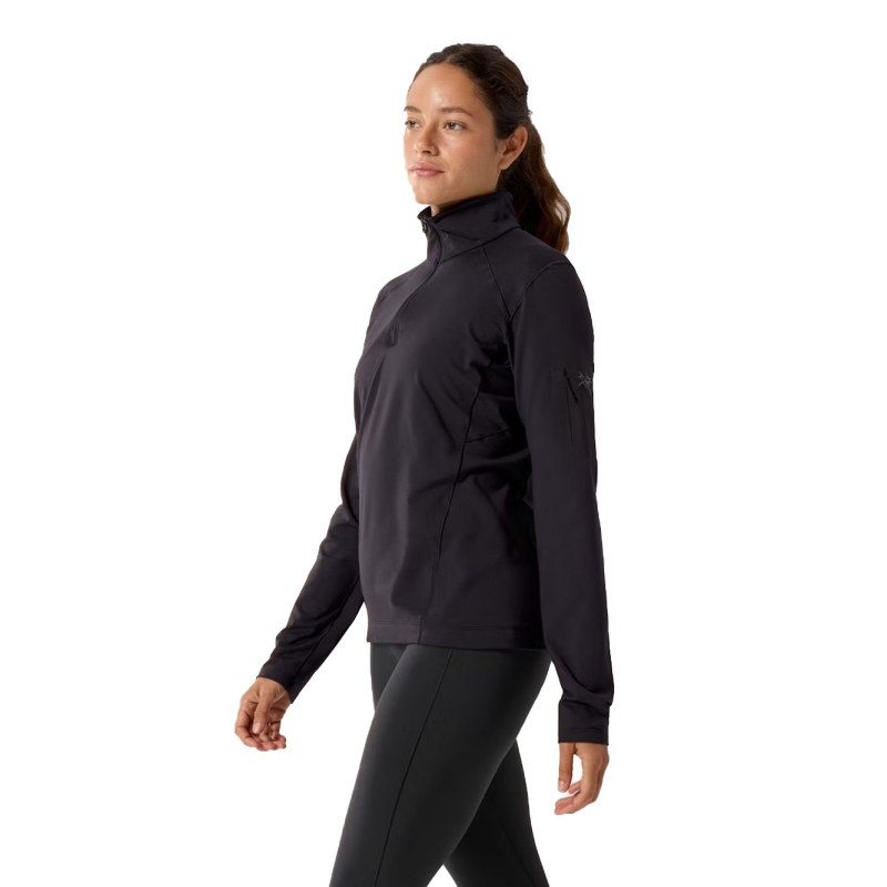 Arc'teryx Rho Zip Neck Women's Black.