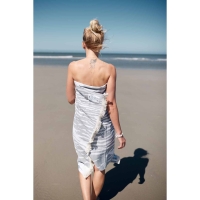Blue Loop Originals Wadden Strandlaken Wit/Blauw