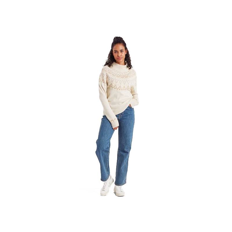 Sherpa Indu Mock Neck Women's Ecru