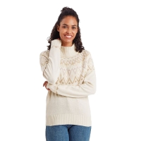Sherpa Indu Mock Neck Women's Ecru