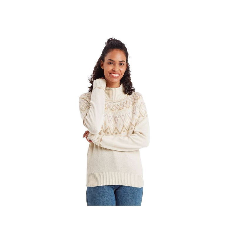 Sherpa Indu Mock Neck Women's Ecru