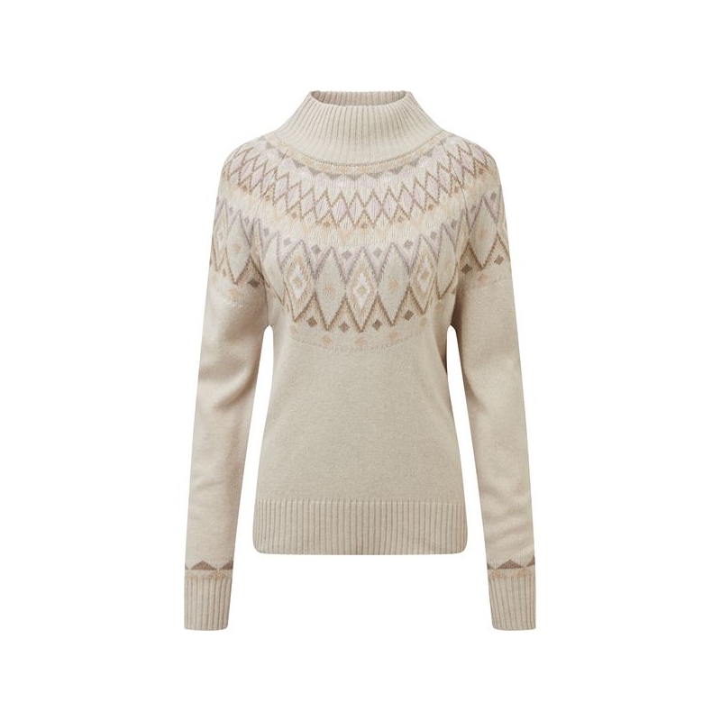 Sherpa Indu Mock Neck Women's Ecru