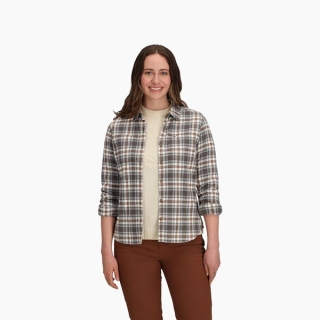 Royal Robbins Lieback Organic Cotton Flannel L/S Women's Everglade Bodega Bay Pld