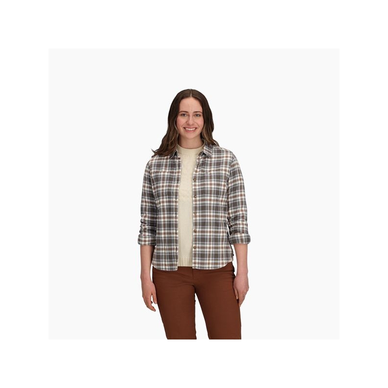 Royal Robbins Lieback Organic Cotton Flannel L/S Women's Everglade Bodega Bay Pld