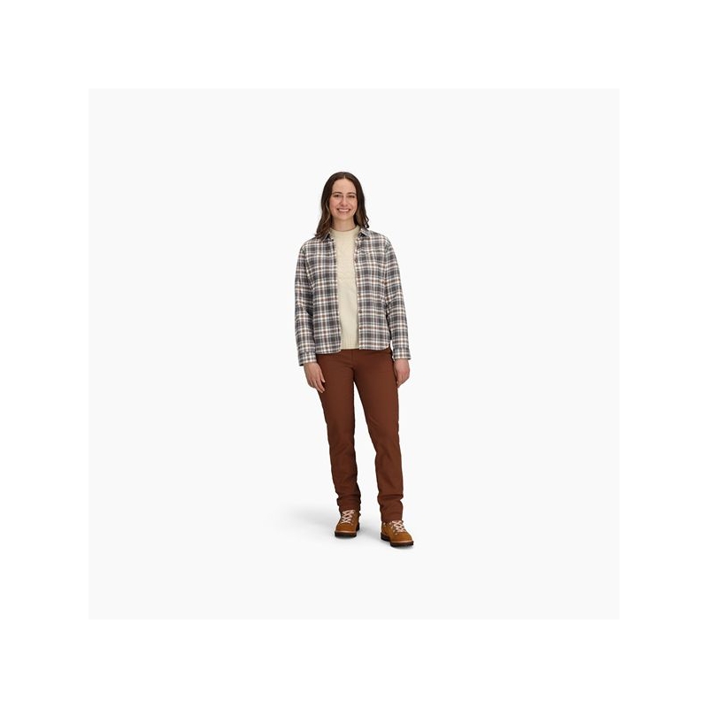 Royal Robbins Lieback Organic Cotton Flannel L/S Women's Everglade Bodega Bay Pld