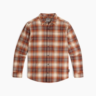 Royal Robbins Lieback Organic Cotton Flannel L/S Rust Brown Dipsea Pld