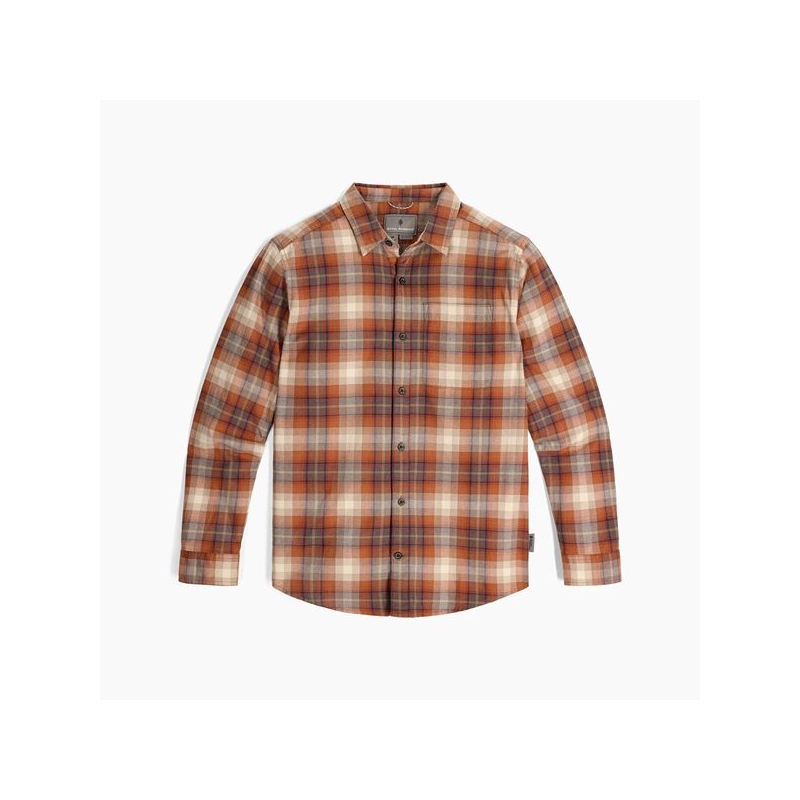 Royal Robbins Lieback Organic Cotton Flannel L/S Rust Brown Dipsea Pld